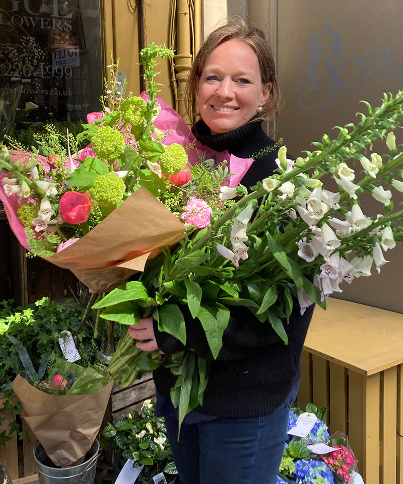 Alice, owner of Rugue Flowers in Edinburgh's West End